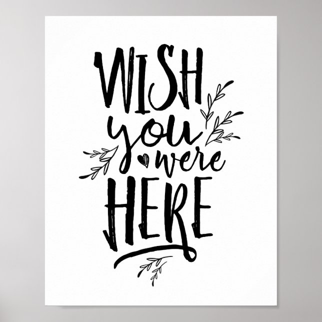 Wish you were here Wedding Memorial Table Sign bk (Front)