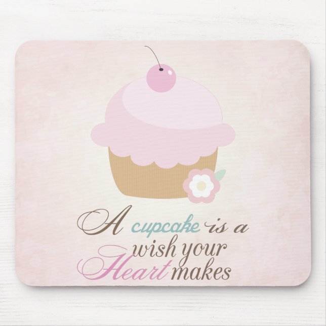 Wish your heart makes - Cupcake Mouse Pad (Front)