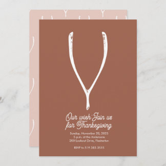 Wishbone Thanksgiving Invitation