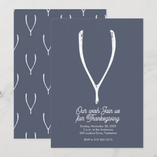 Wishbone Thanksgiving Invitation