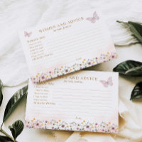 Wishes and Advice Butterfly Baby Shower Card