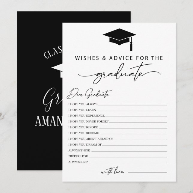 Wishes and Advice for the Graduate Card (Front/Back)