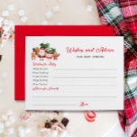 Wishes and Advice Santa Baby Shower Postcard<br><div class="desc">Combining Christmas festive charm this Santa Baby Shower "Wishes and Advice Baby Card" will be a keepsake to be cherished for years. Matching items in our Christmas Santa Baby Shower Collection -  Cava Party Design.</div>