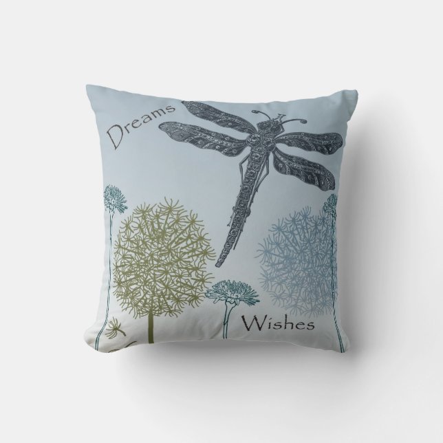 Wishes and Dreams Throw Pillow (Front)