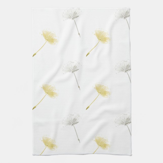 Wishes Dandelion Flowers Kitchen Towel (Vertical)