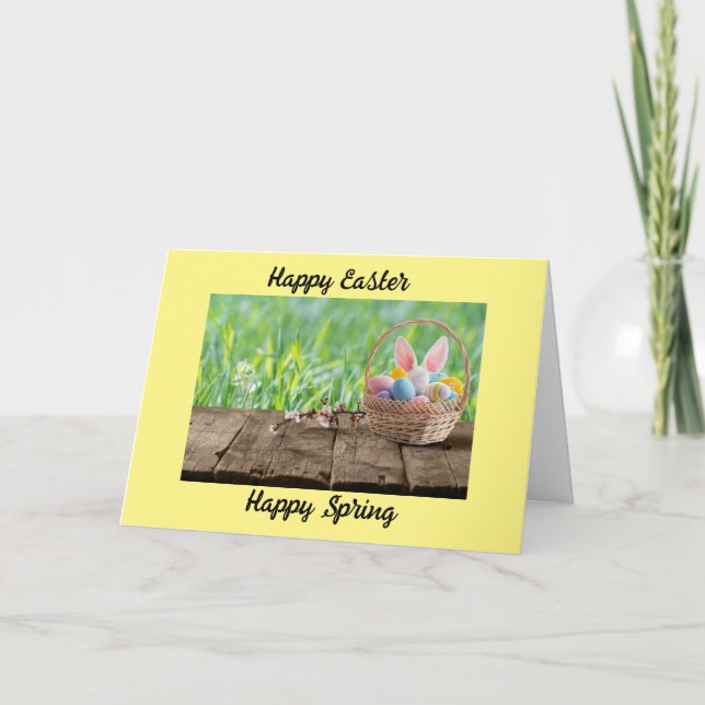 WISHES FOR A HAPPY EASTER/HAPPY SPRING HOLIDAY CARD (Front)