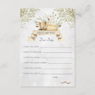 Wishes for Baby Advice Card   Woodland Fox