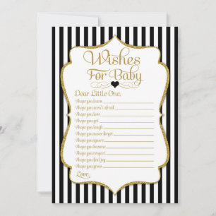 Wishes For Baby Black Gold Baby Shower Game