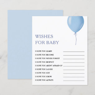 Wishes for Baby   Blue Balloon Baby Shower Game