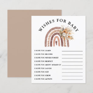  Wishes for Baby   Boho Rainbow Baby Shower Game 