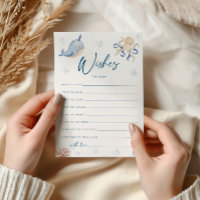 Wishes For Baby Card, Ocean Baby Shower Card