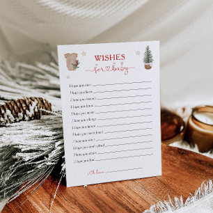 Wishes for Baby Christmas Baby Shower Game