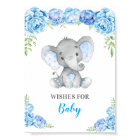 Wishes for Baby Elephant Baby Boy Shower Sprinkle