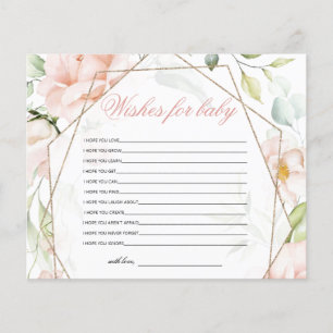 Wishes For Baby Elephant Blush Baby Shower Game