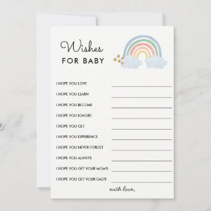 Wishes for Baby Pastel Rainbow Baby Shower Invitation