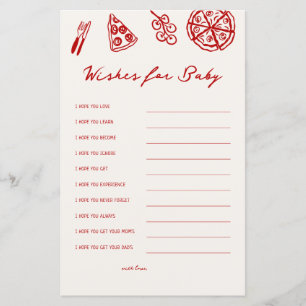 Wishes For Baby Pizza Baby Shower Games