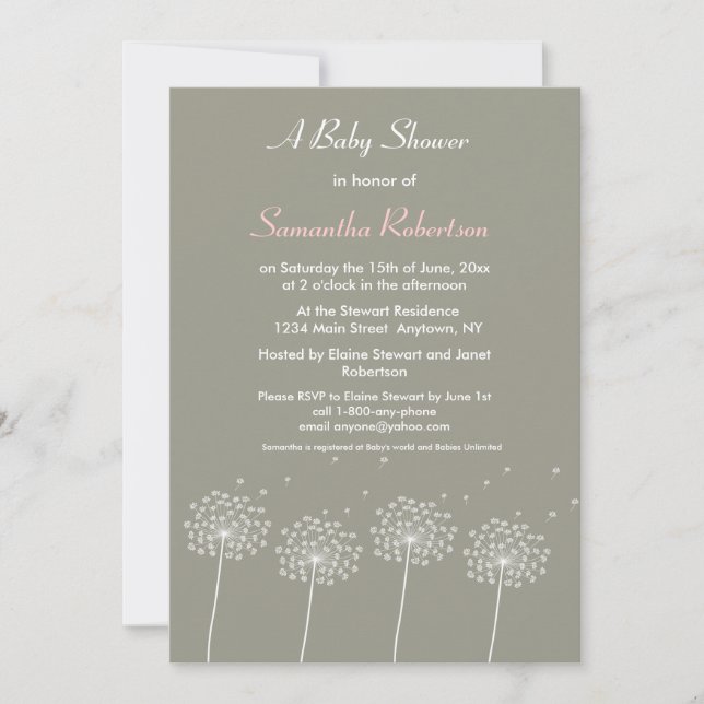 Wishes for Baby Shower Invitation (Front)