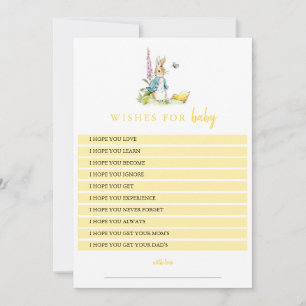 Wishes for baby Shower yellow Invitation