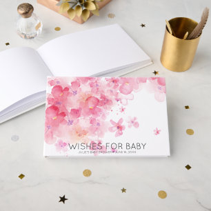 Wishes for Baby   Spring Blooms Baby Shower Guest Book