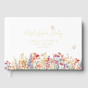 Wishes for Baby!  Wildflower Guest Book