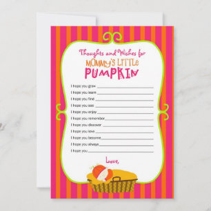 Wishes for Mommy's Little Pumpkin Advice Card