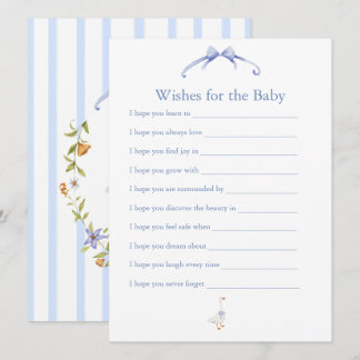 wishes for the baby blue advice card