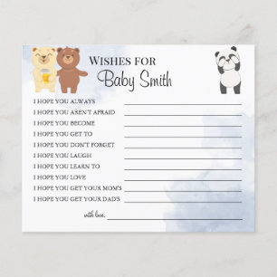 Wishes for the New Baby woodland baby shower card