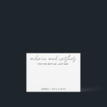 Wishes For The New Mr   Mrs Wedding Minimalist Advice Card<br><div class="desc">Use this modern wish card at your party to have guests leave a personal note for the guest of honour. Add your information on the template form. The advanced editing menu allows you to change the colours and the fonts.</div>