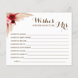 Wishes for the Soon to be Mrs Bridal Shower card