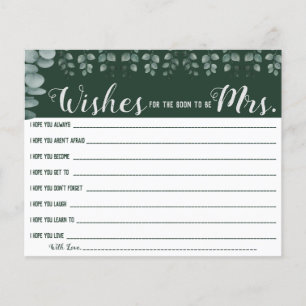 Wishes for the Soon to be Mrs Bridal Shower card