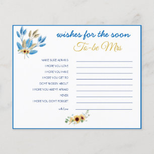Wishes for the soon to-be Mrs Bridal Shower Card