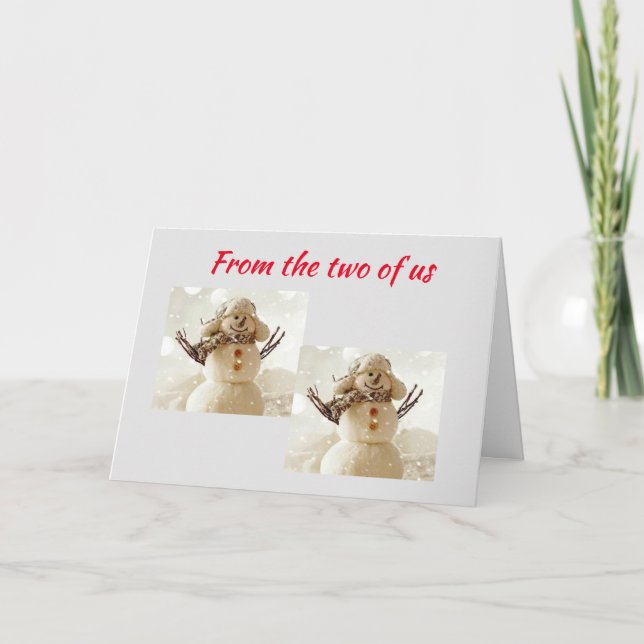 WISHES FROM THE "TWO OF US" HOLIDAY CARD (Front)