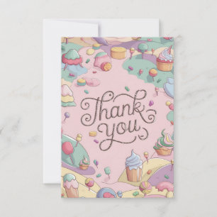 Wishes Kids Candyland thank you card