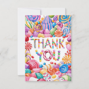 Wishes Kids Candyland thank you card