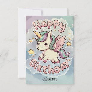 Wishes Kids Unicorn Birthday Card
