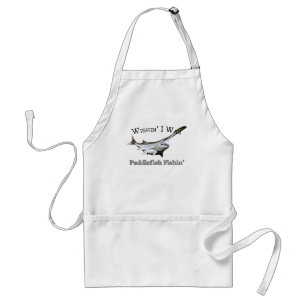 Wishin I Was Paddlefish Fishin Standard Apron