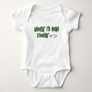 Wishin' I'd Gone Fishin' Baby Bodysuit