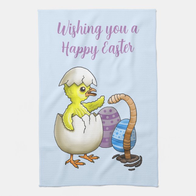 Wishing Happy Easter Kitchen Towel (Vertical)