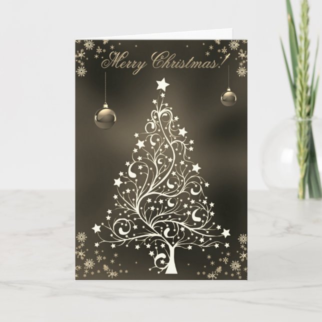 Wishing Happy Holiday Decorative Christmas Tree (Front)