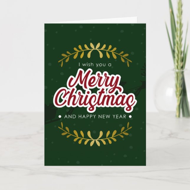 Wishing Happy Holiday Decorative Christmas Tree (Front)