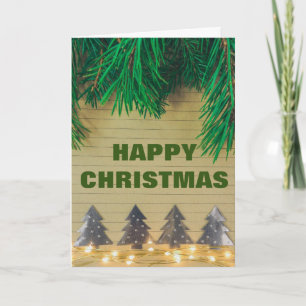 Wishing Happy Holiday Decorative Christmas Tree Card