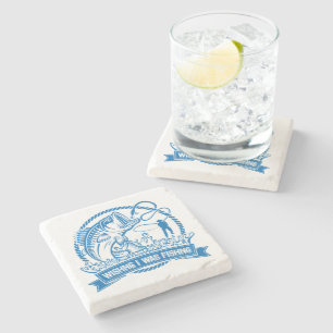 Wishing I Was Fishing Stone Coaster