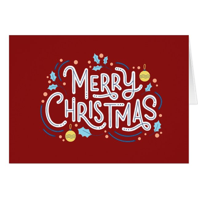 Wishing Merry Christmas White Snowflake (Front Horizontal)