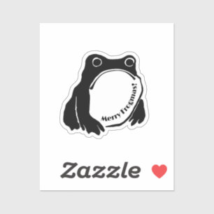 Wishing Merry Frogmas with the Grumpy Frog meme