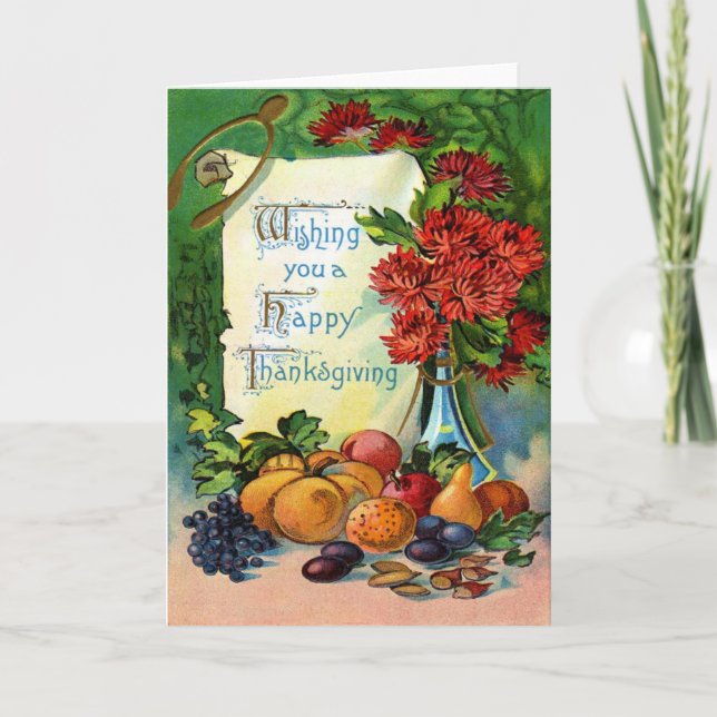 Wishing Thanks Holiday Card (Front)