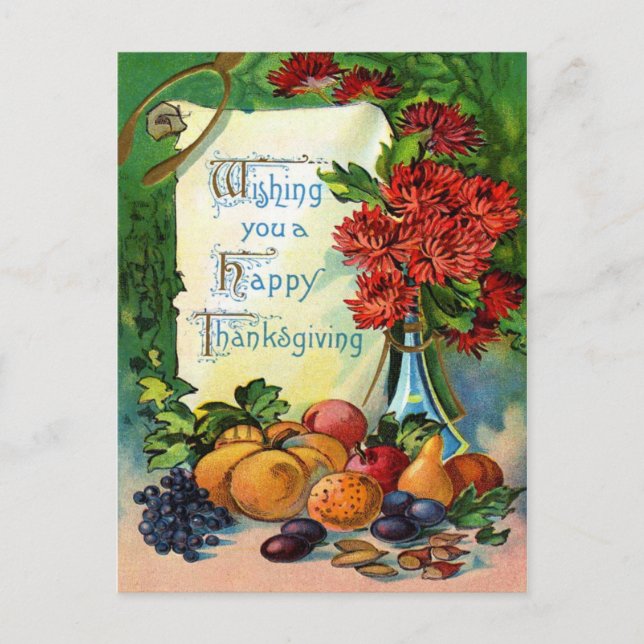 Wishing thanks holiday postcard (Front)