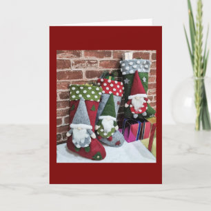 "WISHING U STOCKINGS FILLED AT CHRISTMAS" HOLIDAY CARD