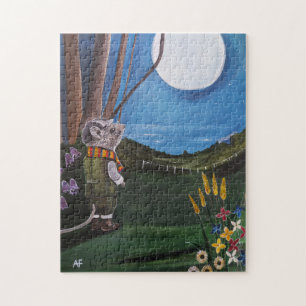 Wishing Upon The Moon Painting by Alfred Fox Jigsaw Puzzle