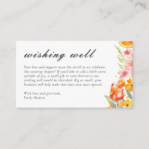Wishing Well Aperol Spritz Bridal Shower  Enclosure Card