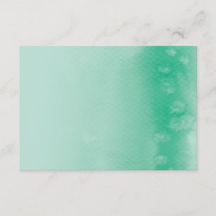 WISHING WELL CARD : ombre watercolor emerald green